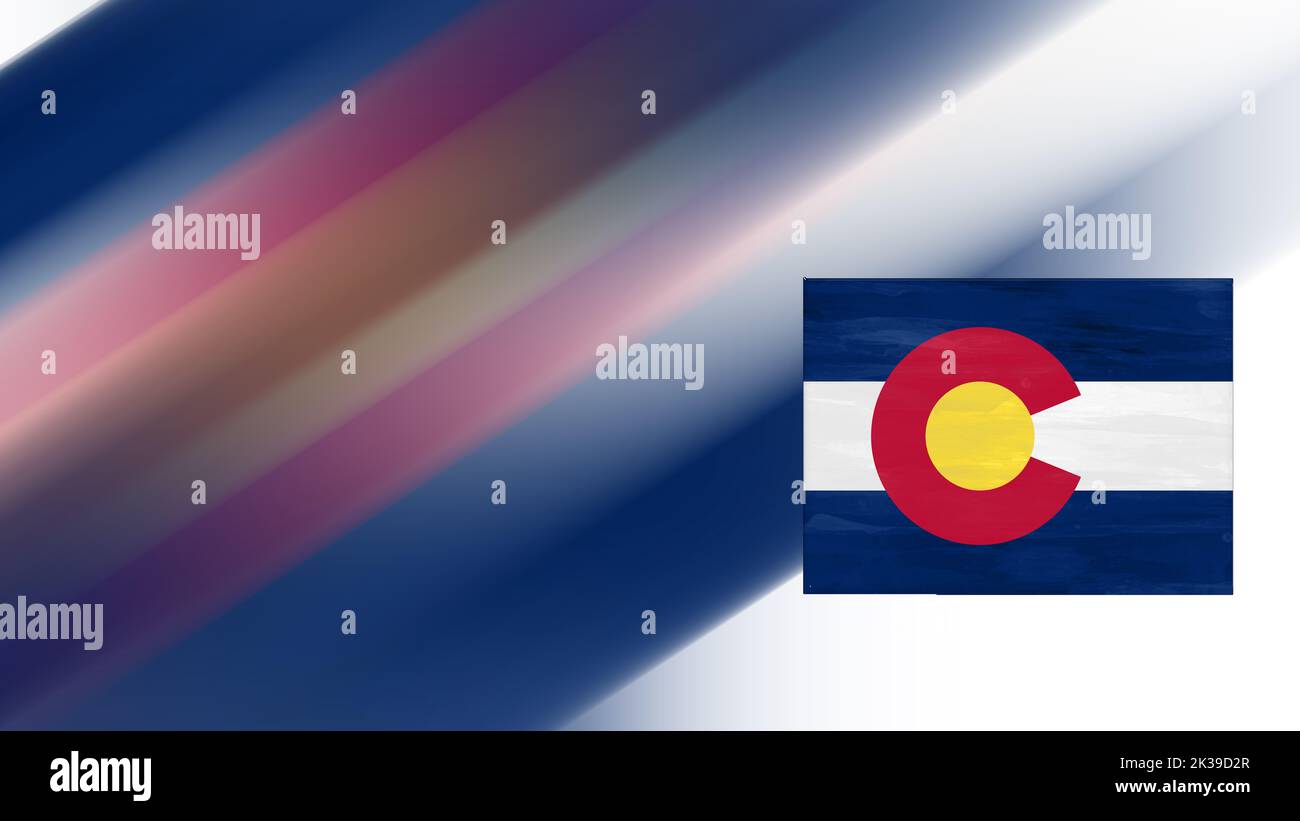 Map of Colorado, flag map, National colors background Stock Photo - Alamy