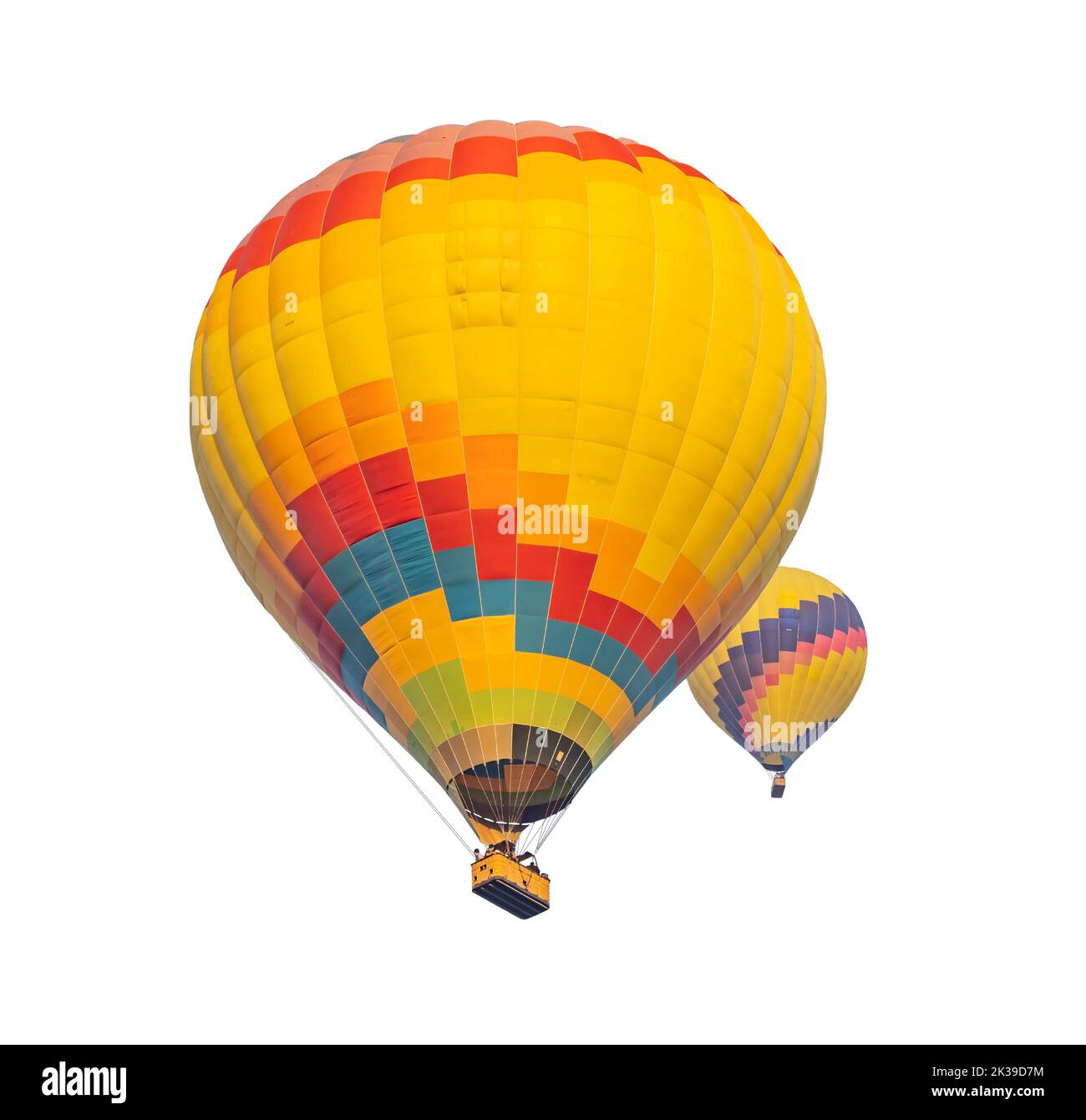 Two Hot Air Balloons Isolated on a White Background Stock Photo - Alamy