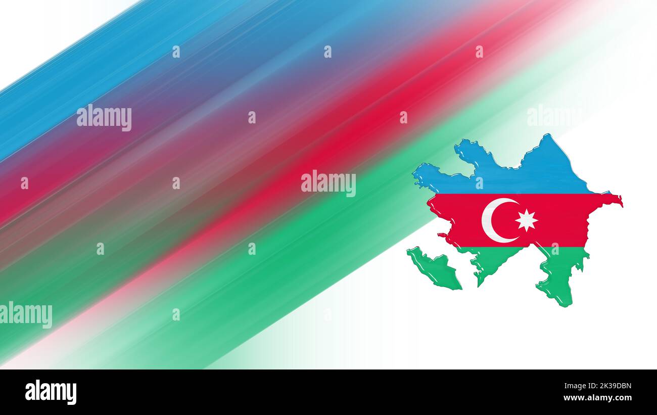 Map of Azerbaijan, flag map, National colors background Stock Photo - Alamy