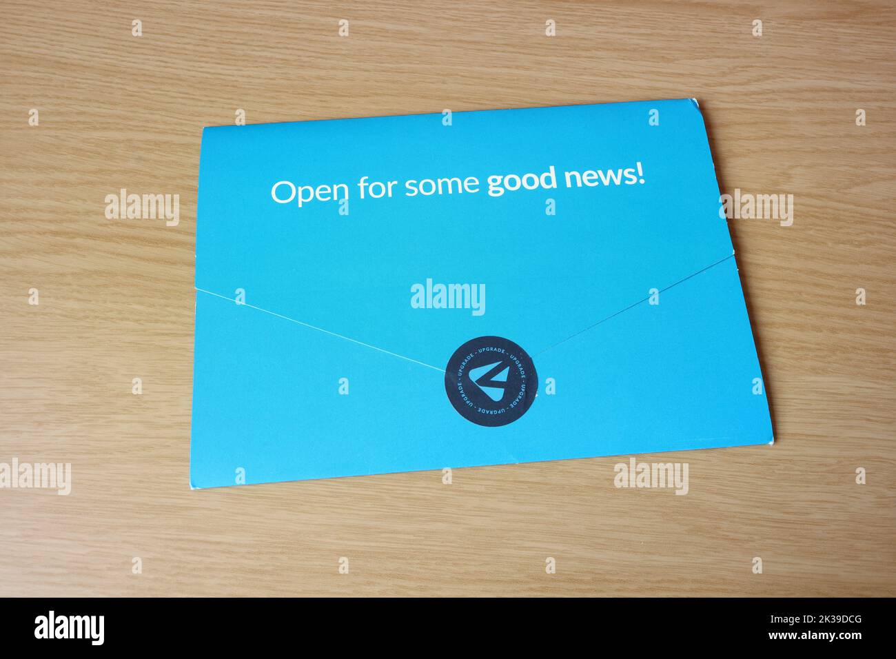 Envelope message Open for some good news. Vanquis credit card Stock Photo