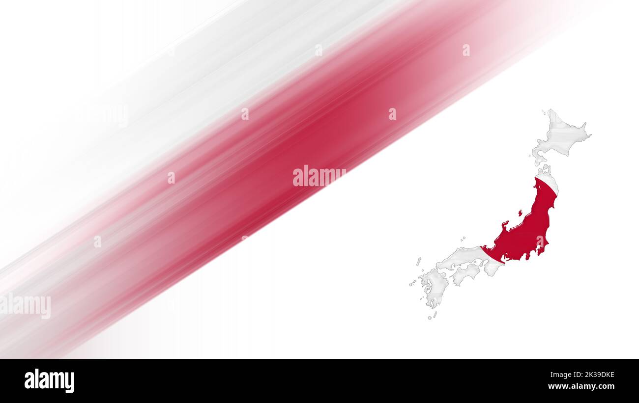Map of Japan, flag map, National colors background Stock Photo Alamy
