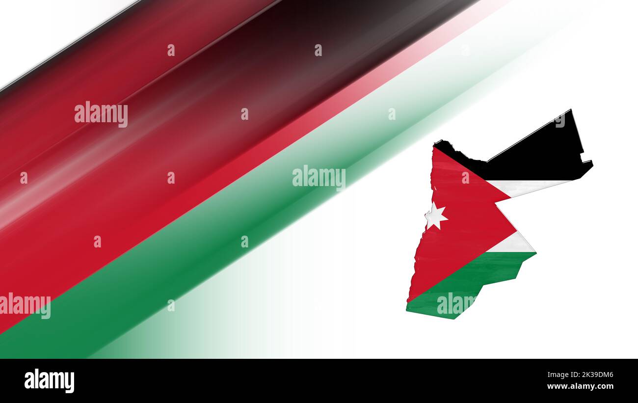Map of Jordan, flag map, National colors background Stock Photo Alamy