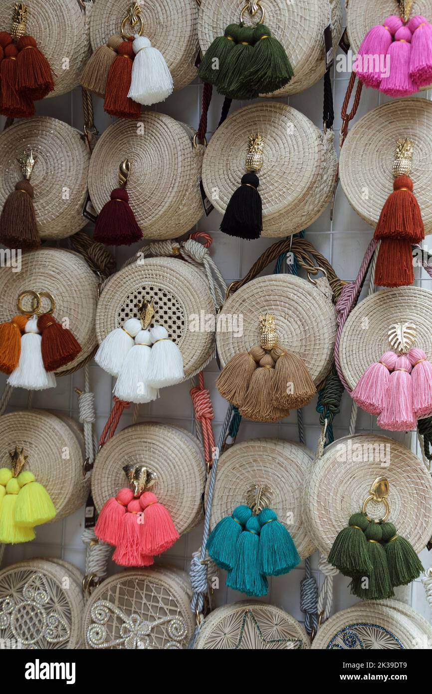 Handbags for sale in Cartagena Stock Photo