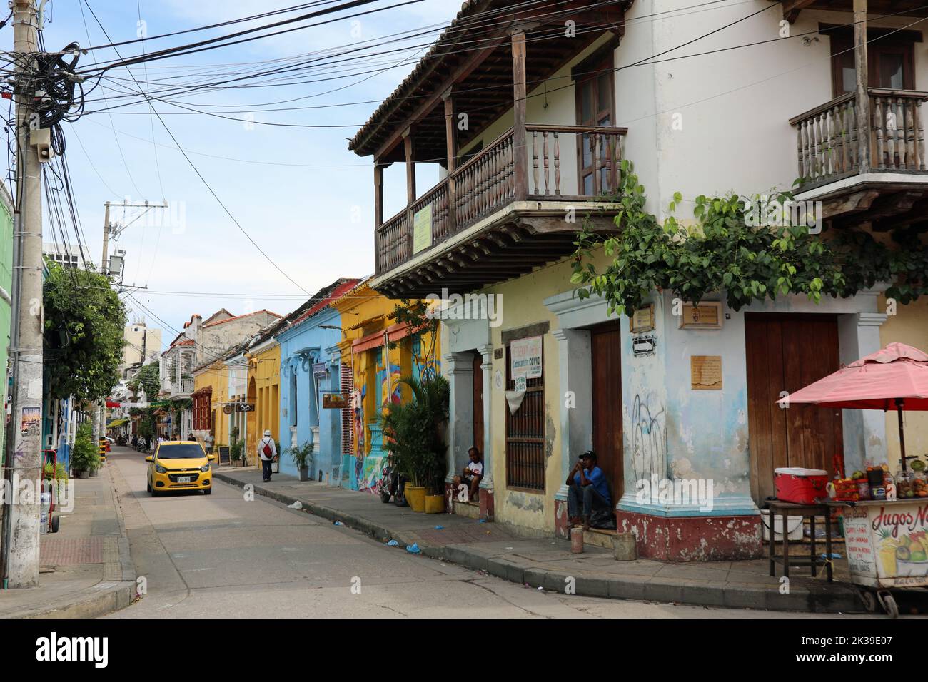Barrio Getsemani at Cartagena in Colombia Stock Photo