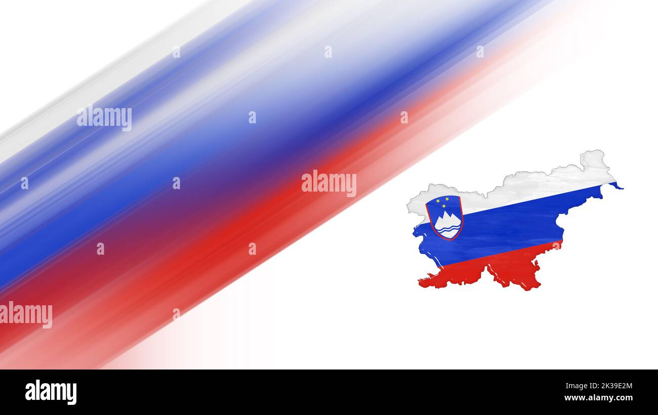 Map of Slovenia, flag map, National colors background Stock Photo - Alamy