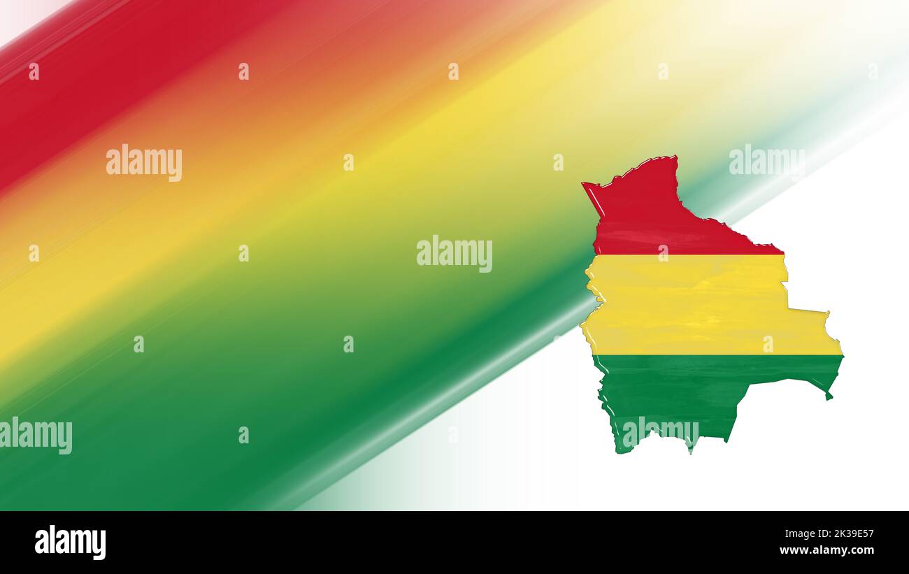 Map of Bolivia, flag map, National colors background Stock Photo Alamy