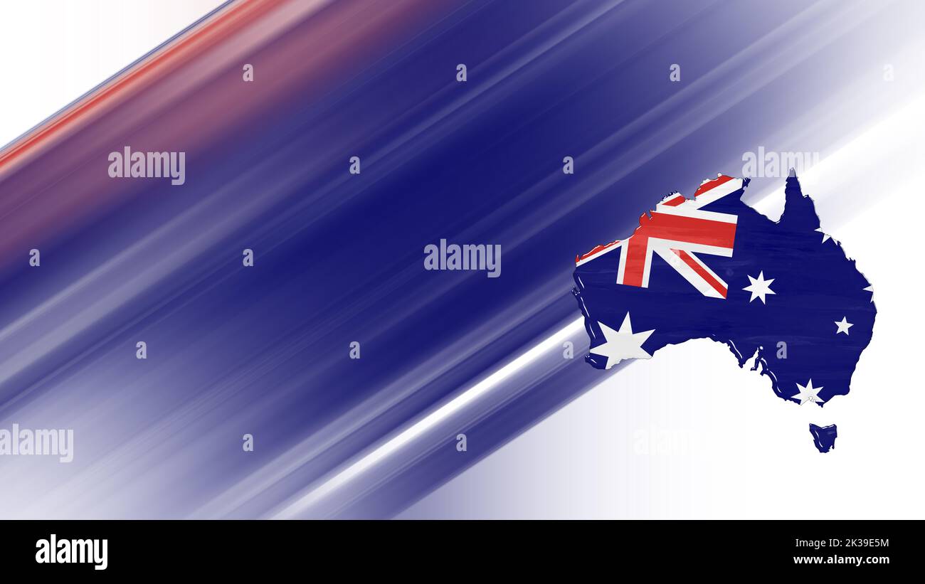 Map of Australia, flag map, National colors background Stock Photo Alamy