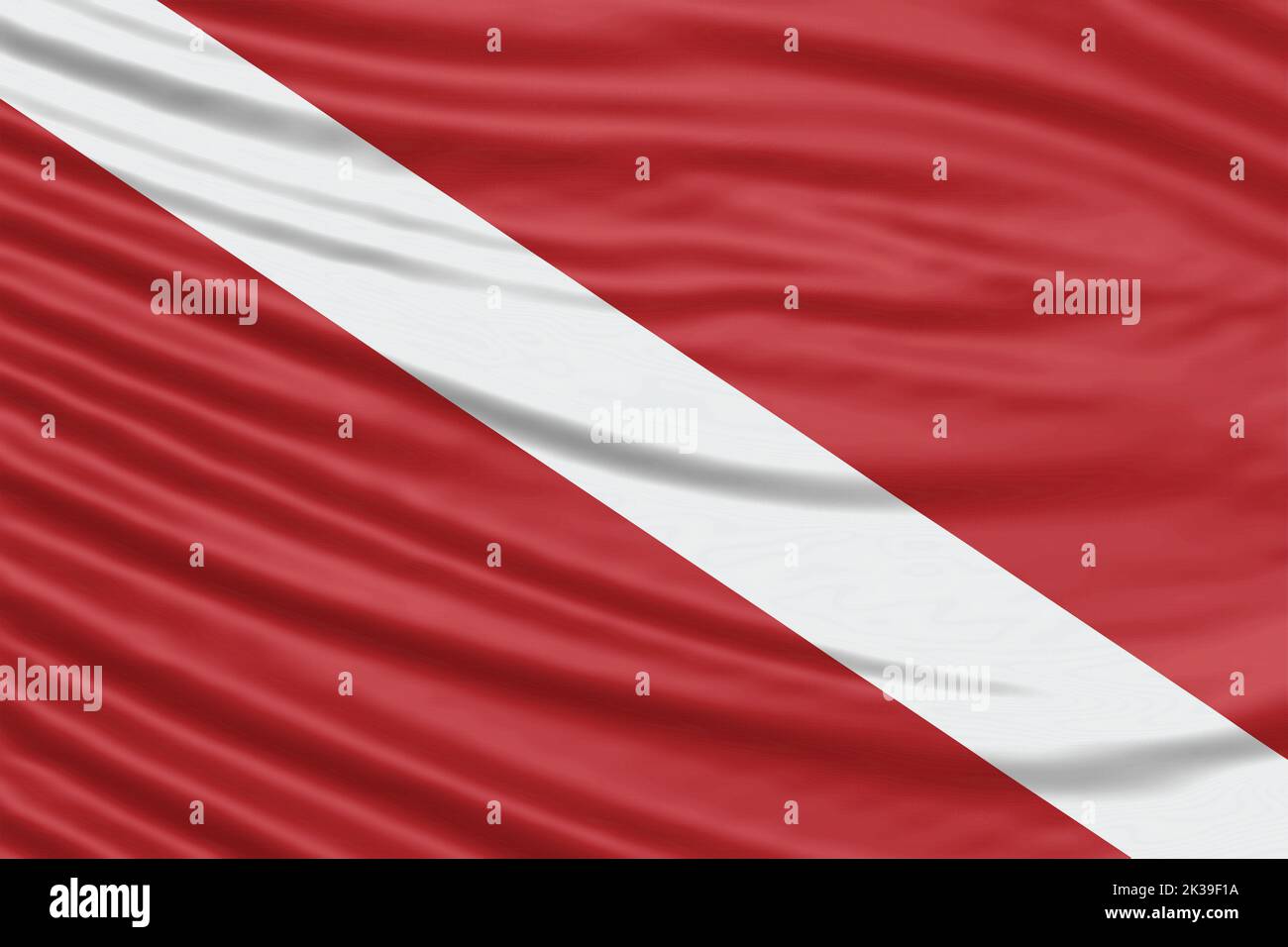 Diver Down flag Wave Close Up, Dive flag background Stock Photo Alamy