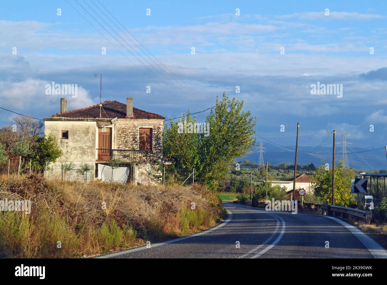 Somewhere near Pantanassa village in Agrinio, Greece. Stock Photo