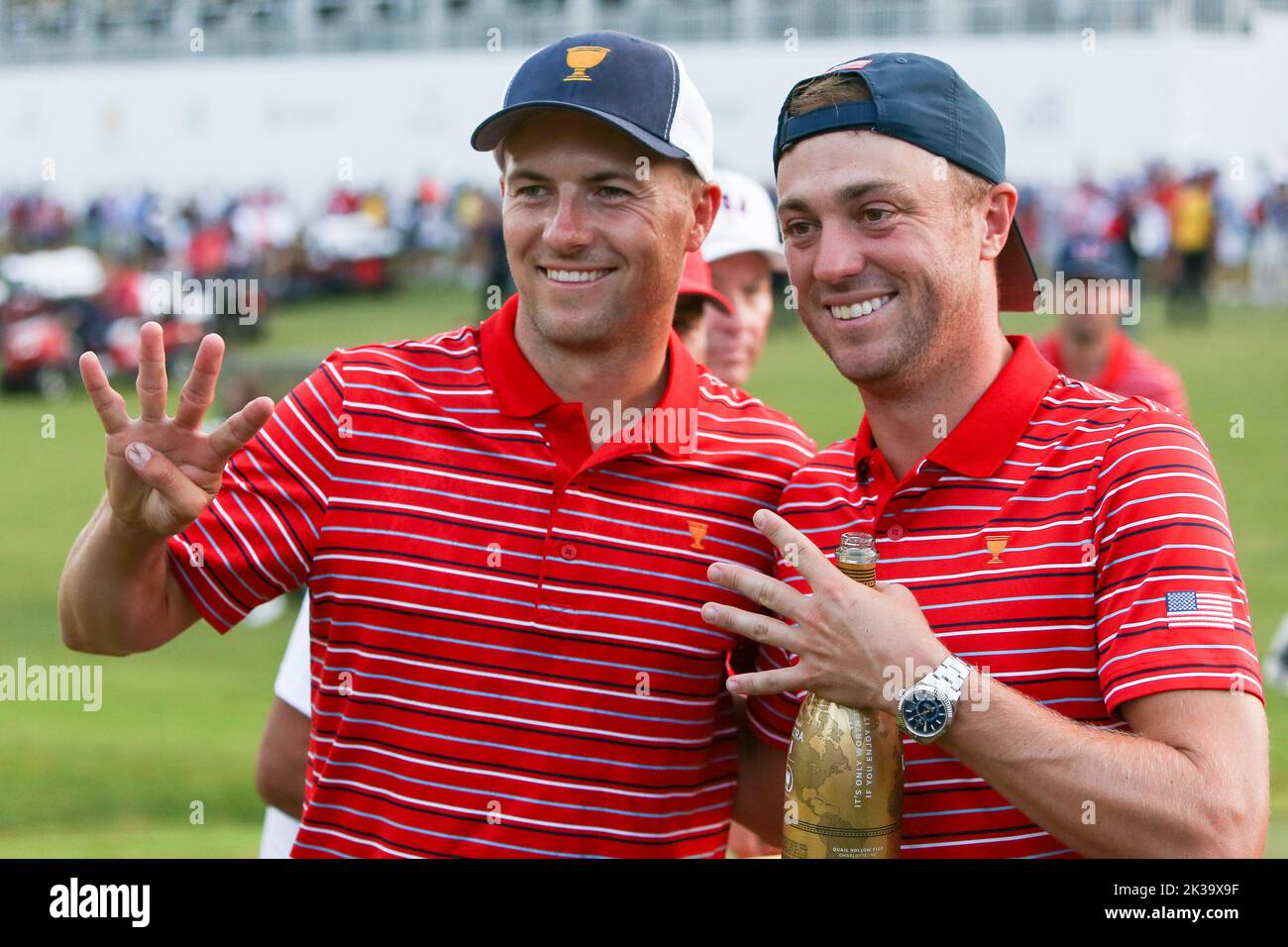 Jordan spieth justin thomas hi-res stock photography and images