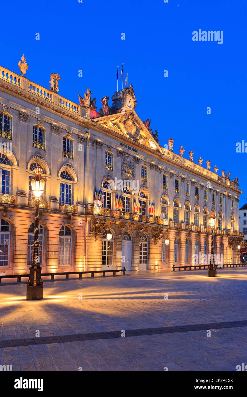 The 18th-century city hall at Place Stanislas of Nancy (Meurthe-et-Moselle), France Stock Photo