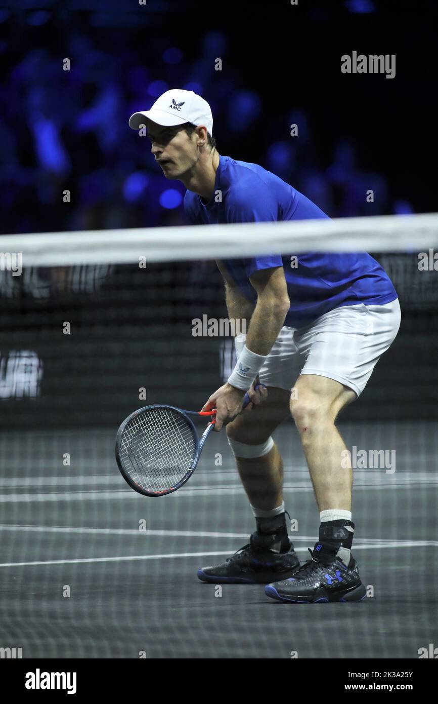 London, UK. 25th Sep, 2022. Andy Murray of Team Europe during the ATP Laver Cup 2022 at the o2 Arena, London, England on 23 September 2022