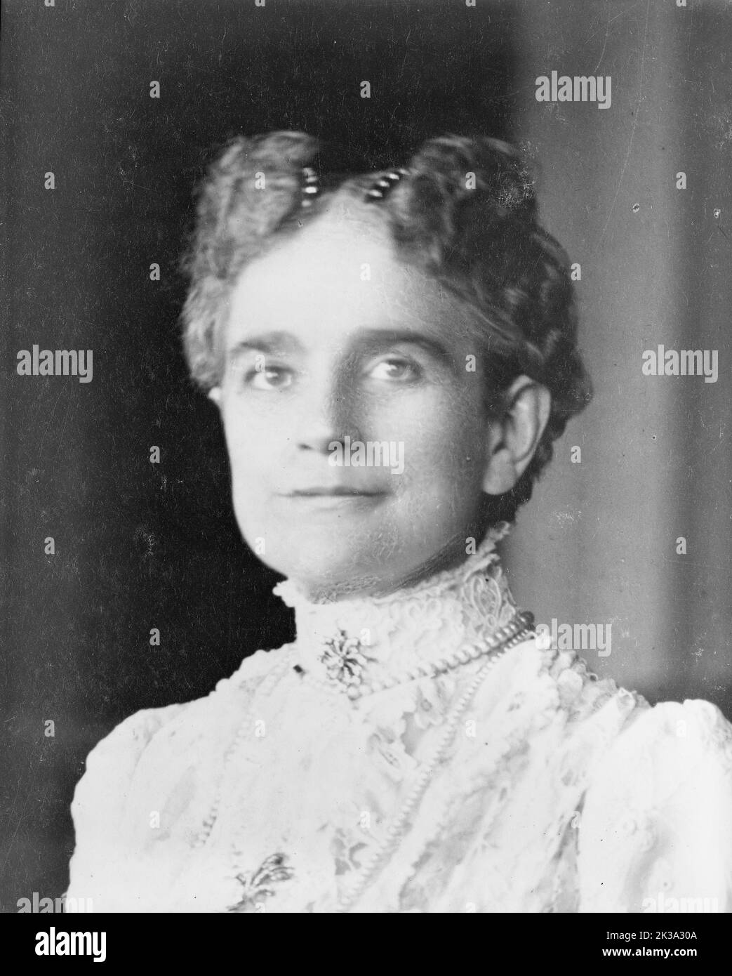 A portrait of Ida Saxton McKinley, wife and First Lady of president William KcKinley. Stock Photo
