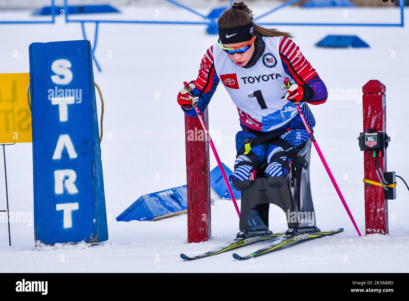 Oksana Masters at the 2019 U.S. Paralympic National Cross Country Ski