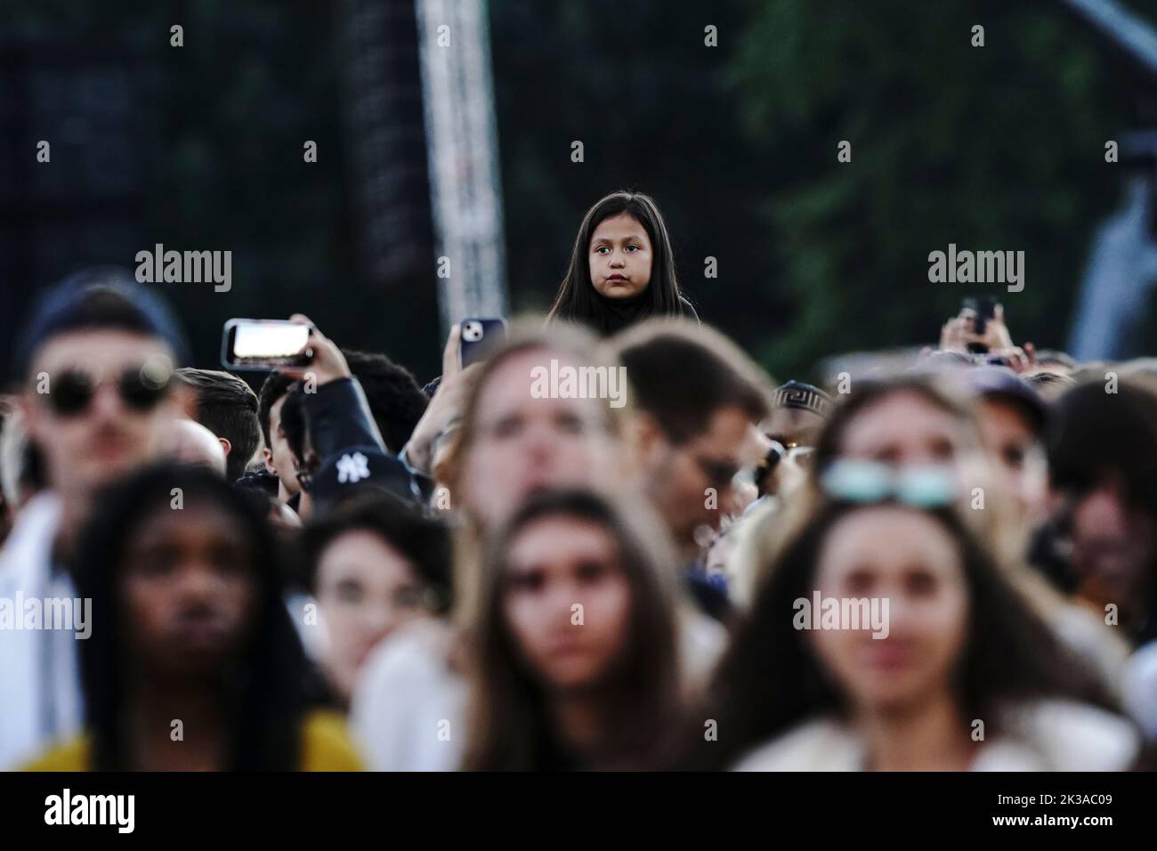 New York, NY - September 24, 2022: Spectors attend Global Citizen Festival NYC in Central Park Stock Photo