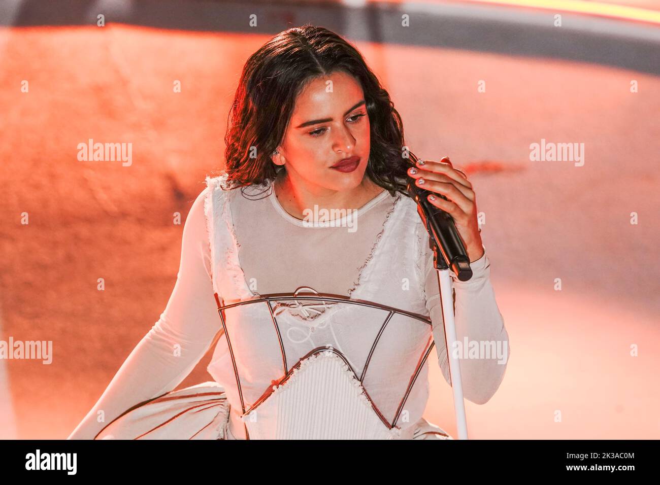 New York, NY - September 24, 2022: Rosalia perform at Global Citizen Festival NYC in Central Park Stock Photo
