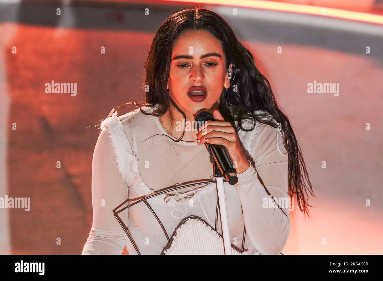 New York, NY - September 24, 2022: Rosalia perform at Global Citizen Festival NYC in Central Park Stock Photo