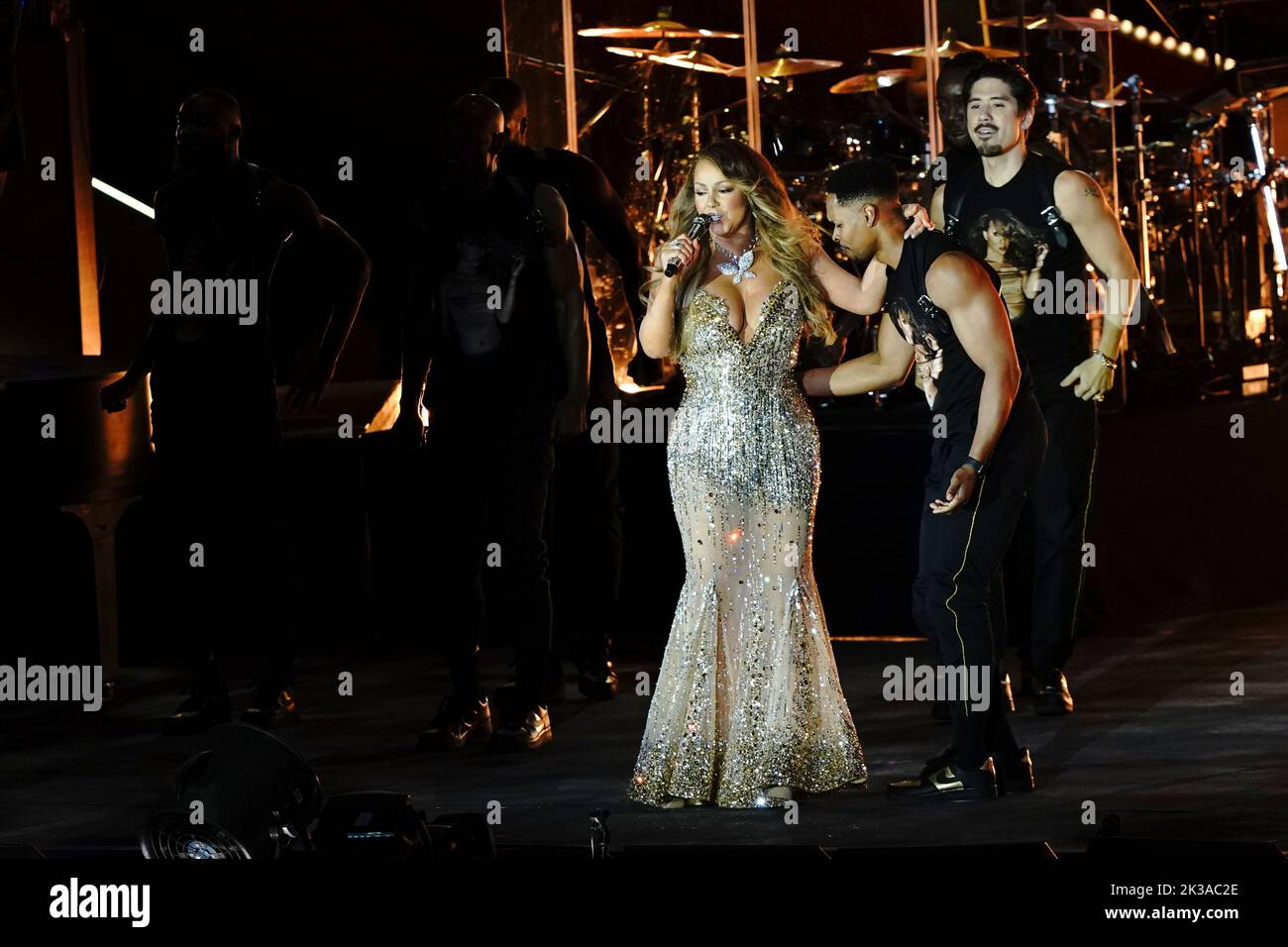 New York, NY - September 24, 2022: Mariah Carey perform at Global Citizen Festival NYC in Central Park Stock Photo