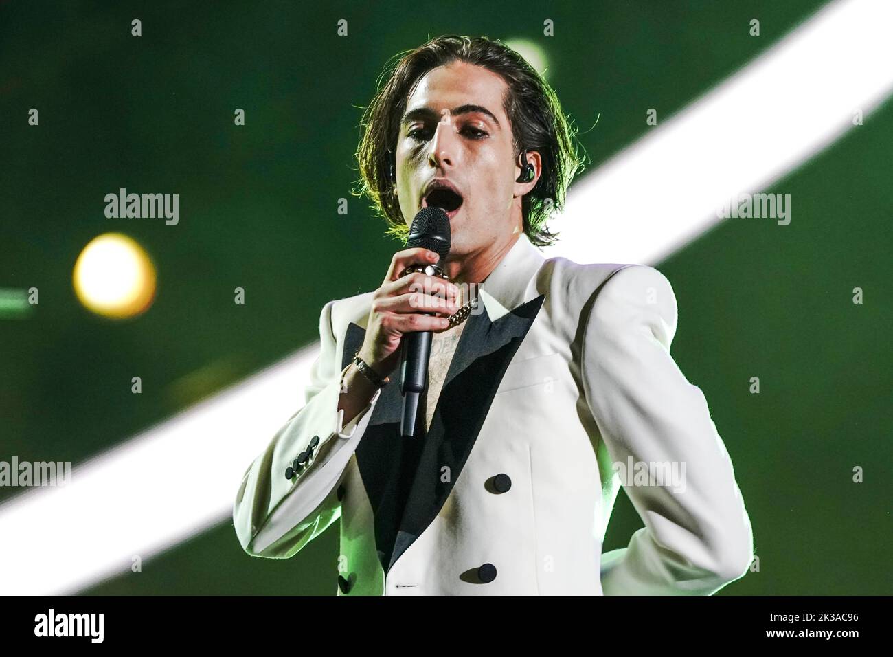 New York, NY - September 24, 2022: Damiano David of Maneskin performs at Global Citizen Festival NYC in Central Park Stock Photo
