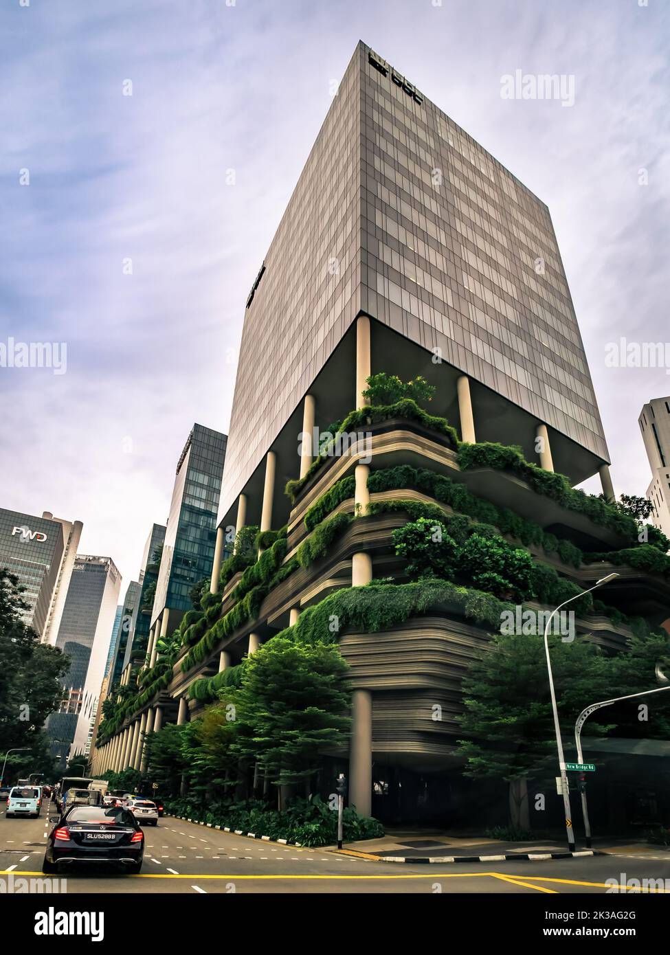 Look up view of Parkroyal Collection Pickering at upper pickering street. Stock Photo