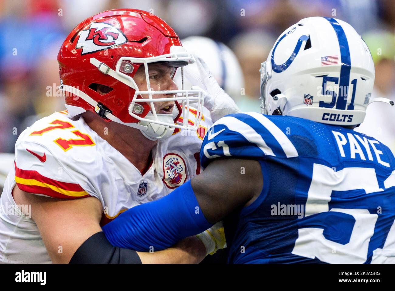 Kansas City Chiefs offensive lineman Creed Humphrey (52) in the