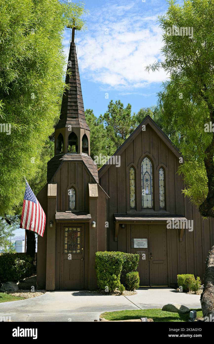 Wedding chapel located on the Las Vegas Strip, Nevada, USA Stock Photo