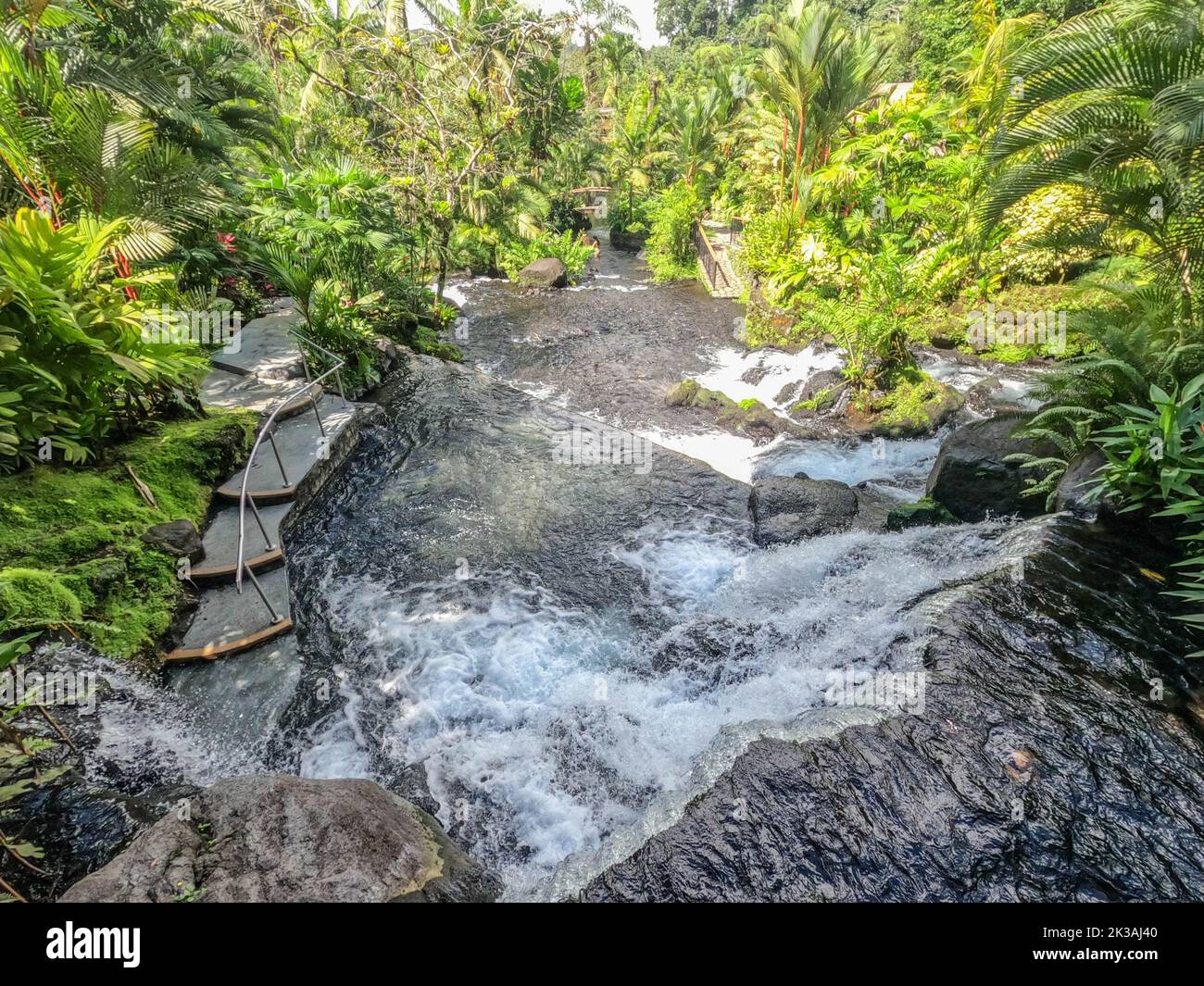 The beautiful Tabacon Hot Springs, La Fortuna, Costa Rica Stock Photo