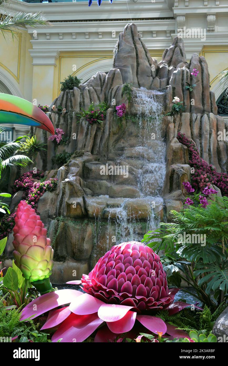 Botanical garden of the Bellagio hotel located on the Las Vegas Strip, Nevada, USA Stock Photo