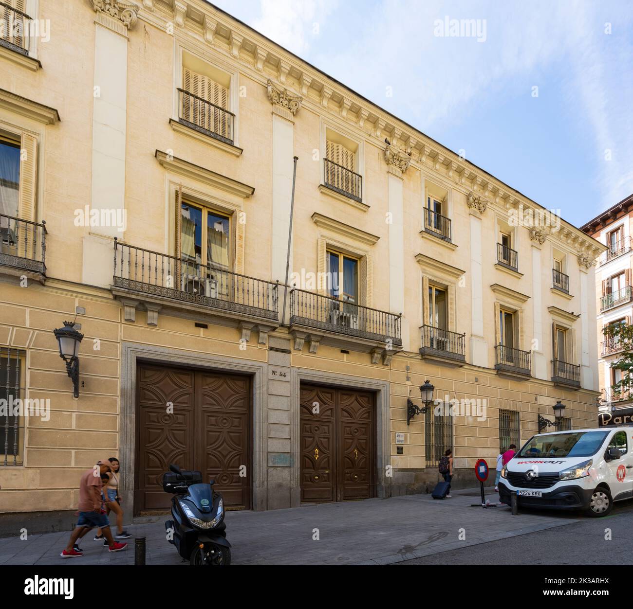 Madrid, Spain, September 2022.  External view of the Fernan Nuñez palace in the city center Stock Photo