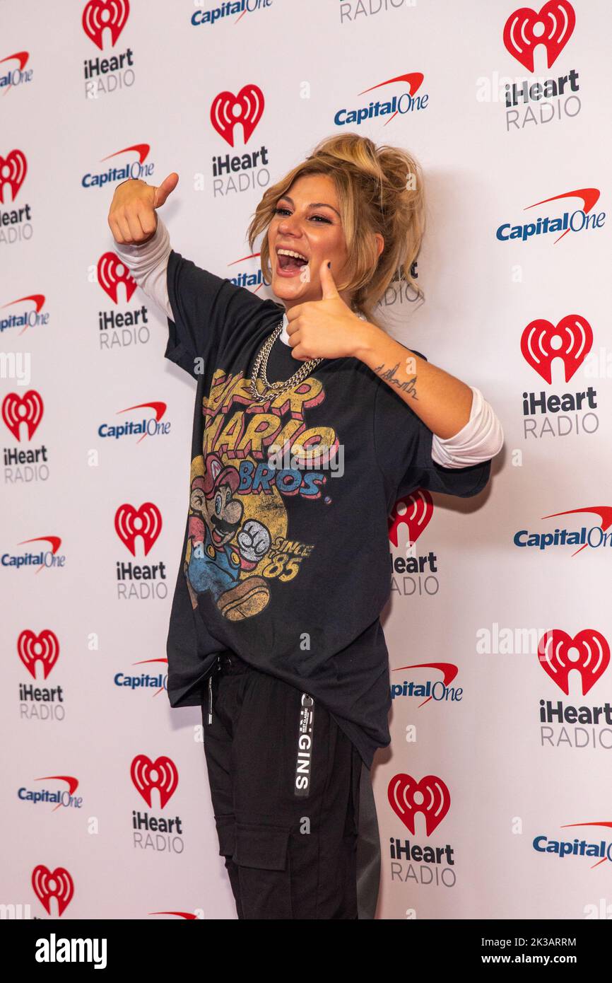 Jax (Jackie Miskanic) arrives at the iHeartRadio Music Festival on