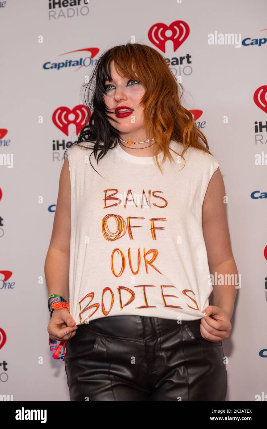 Las Vegas, USA. 24th Sep, 2022. Musician Gayle (Taylor Gayle Rutherfurd) arrives at the iHeartRadio Music Festival on September 24, 2022, in Las Vegas, Nevada (Photo by Daniel DeSlover/Sipa USA) Credit: Sipa USA/Alamy Live News Stock Photo