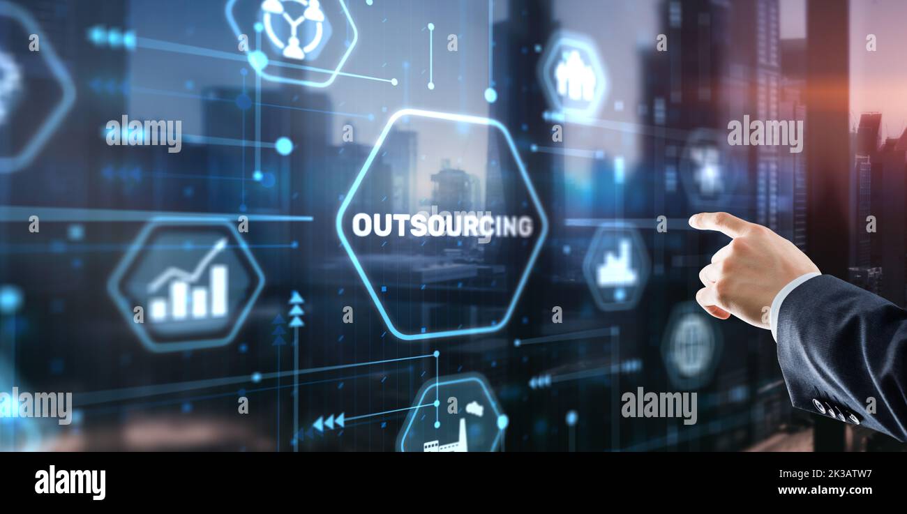 Outsourcing Human Resources Global Recruitment concept Stock Photo