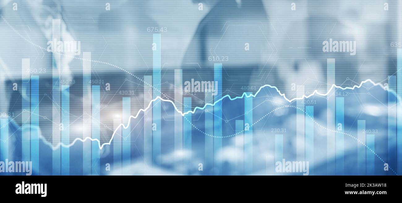 Financial data on a monitor as Finance data concept. Analytics concept Stock Photo