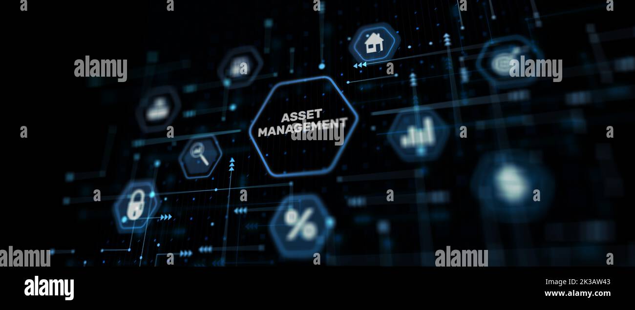 Asset management Business technology internet concept. Abstract background Stock Photo