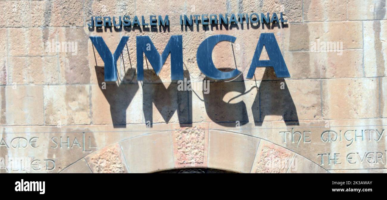 The Iconic YMCA building in Jerusalem, Israel. Stock Photo