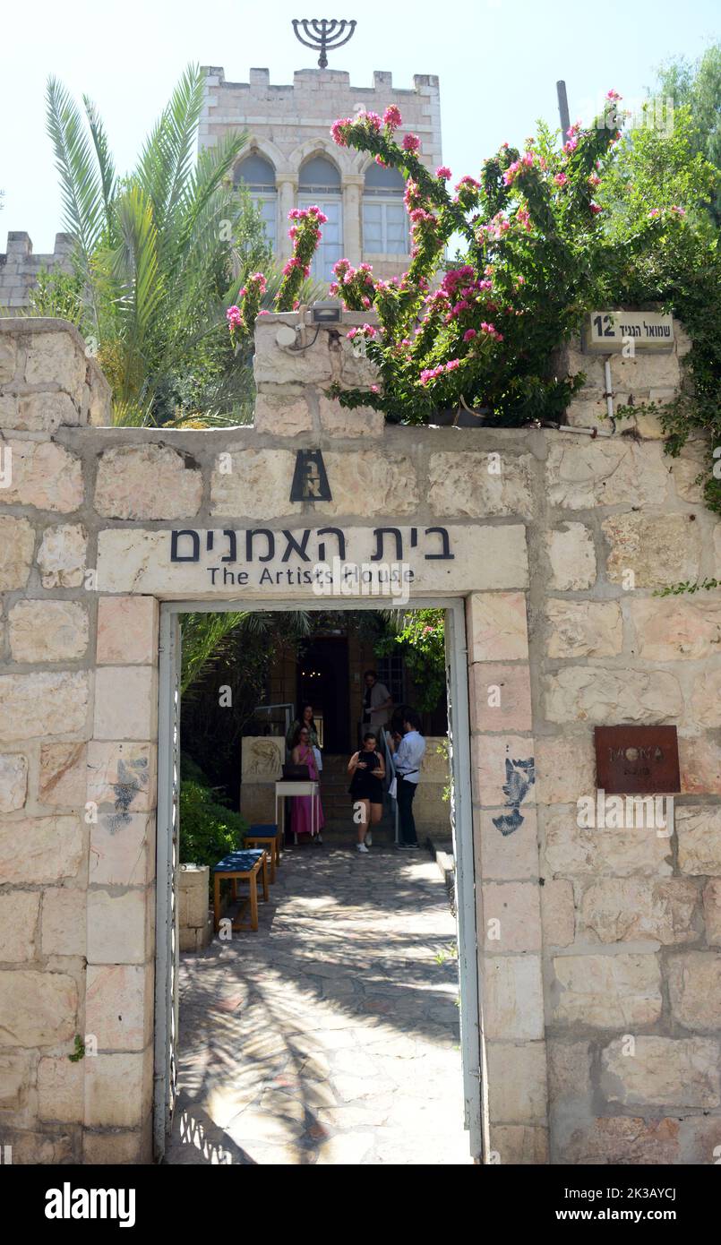 The Artist house on Shmuel haNagid St in West Jerusalem, Israel Stock