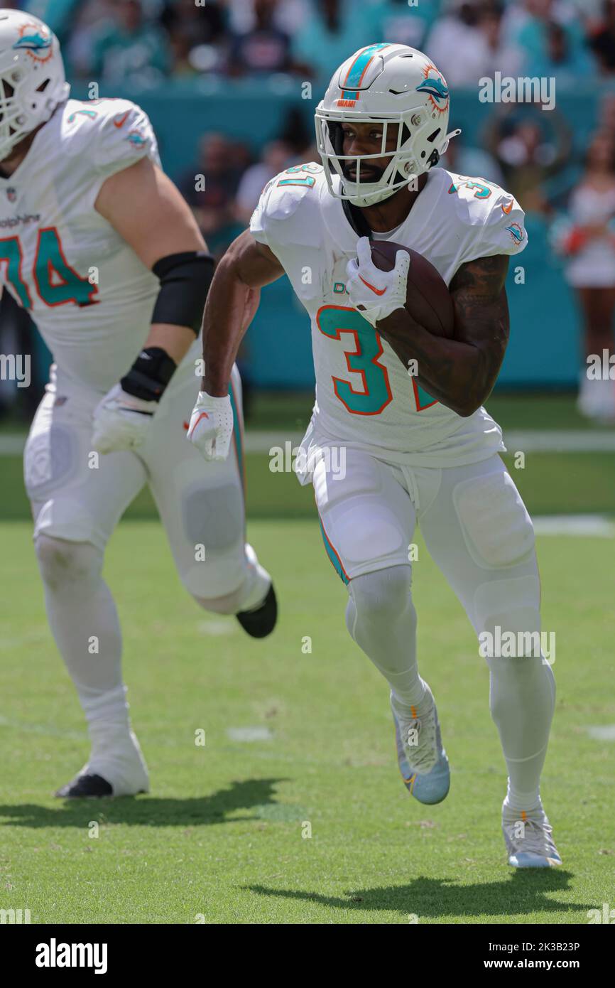 Buffalo Bills running back Raheem Blackshear, right, carries the ball while  pursued by Denver Broncos linebacker Barrington Wade during the second half  of a preseason NFL football game in Orchard Park, N.Y.