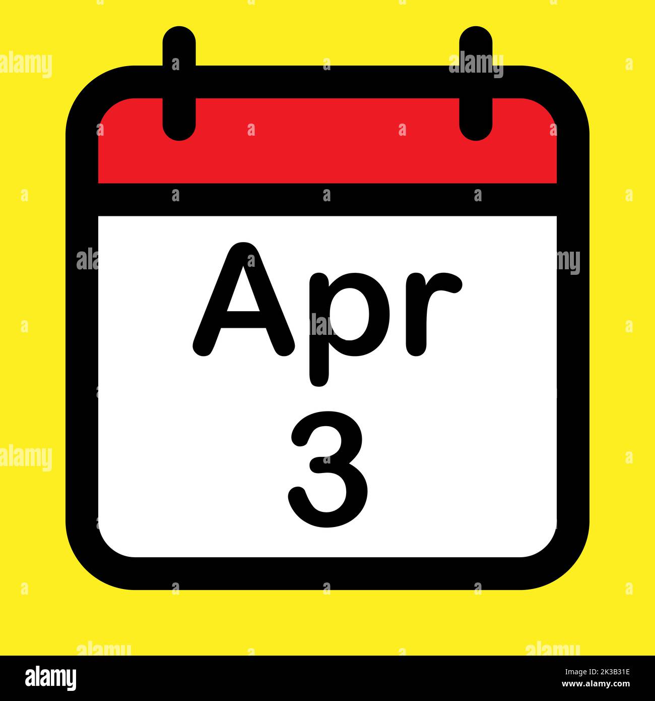 Calender icon third April, vector illustration Stock Vector Image & Art