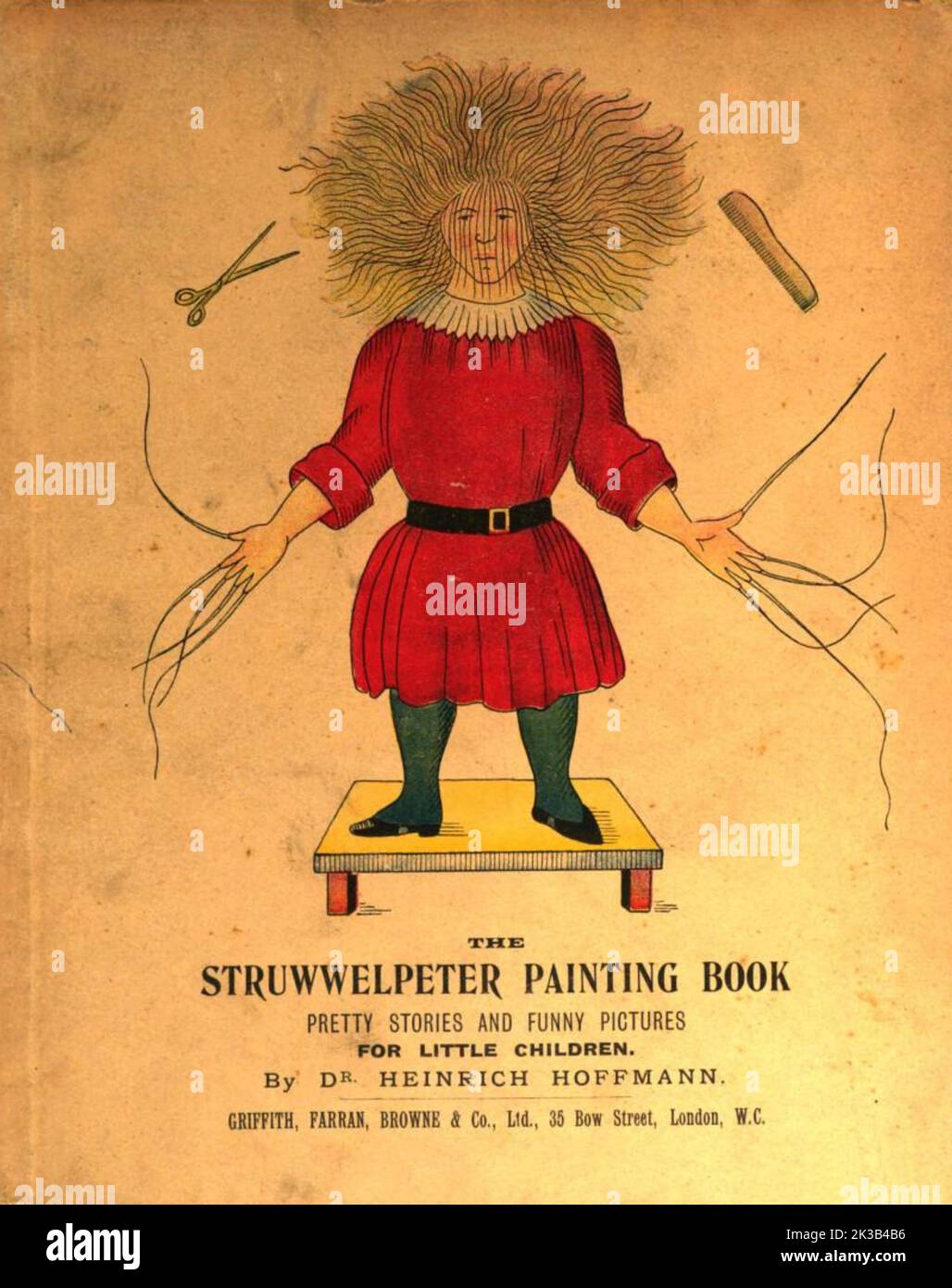 Shock Headed Peter from ' The Struwwelpeter painting book ' Pretty Stories and Funny Pictures for Little Children by Heinrich Hoffmann Published in London in 1900 Stock Photo
