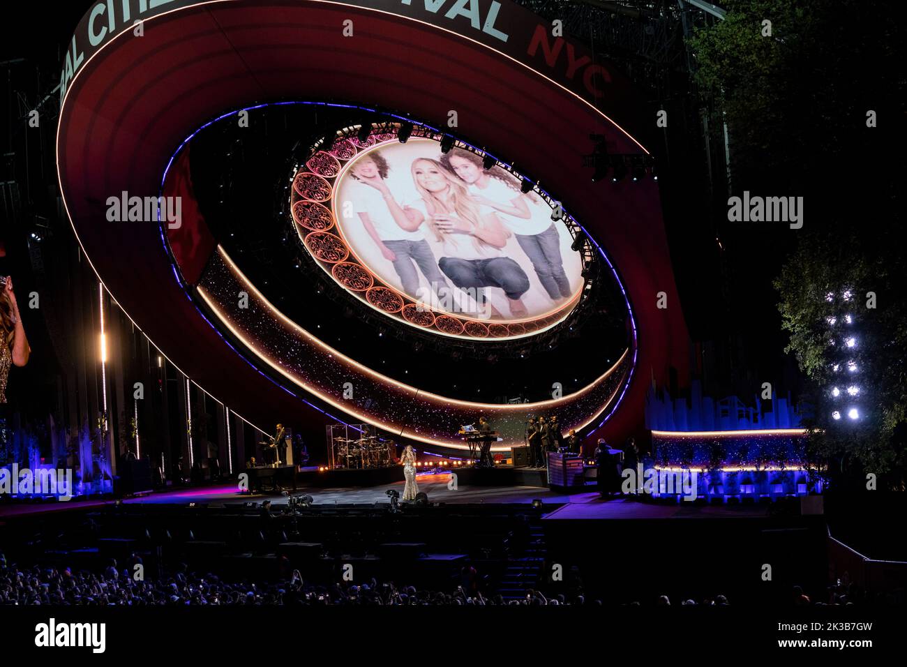 New York, NY - September 24, 2022: Mariah Carey performs at Global Citizen Festival NYC in Central Park Stock Photo