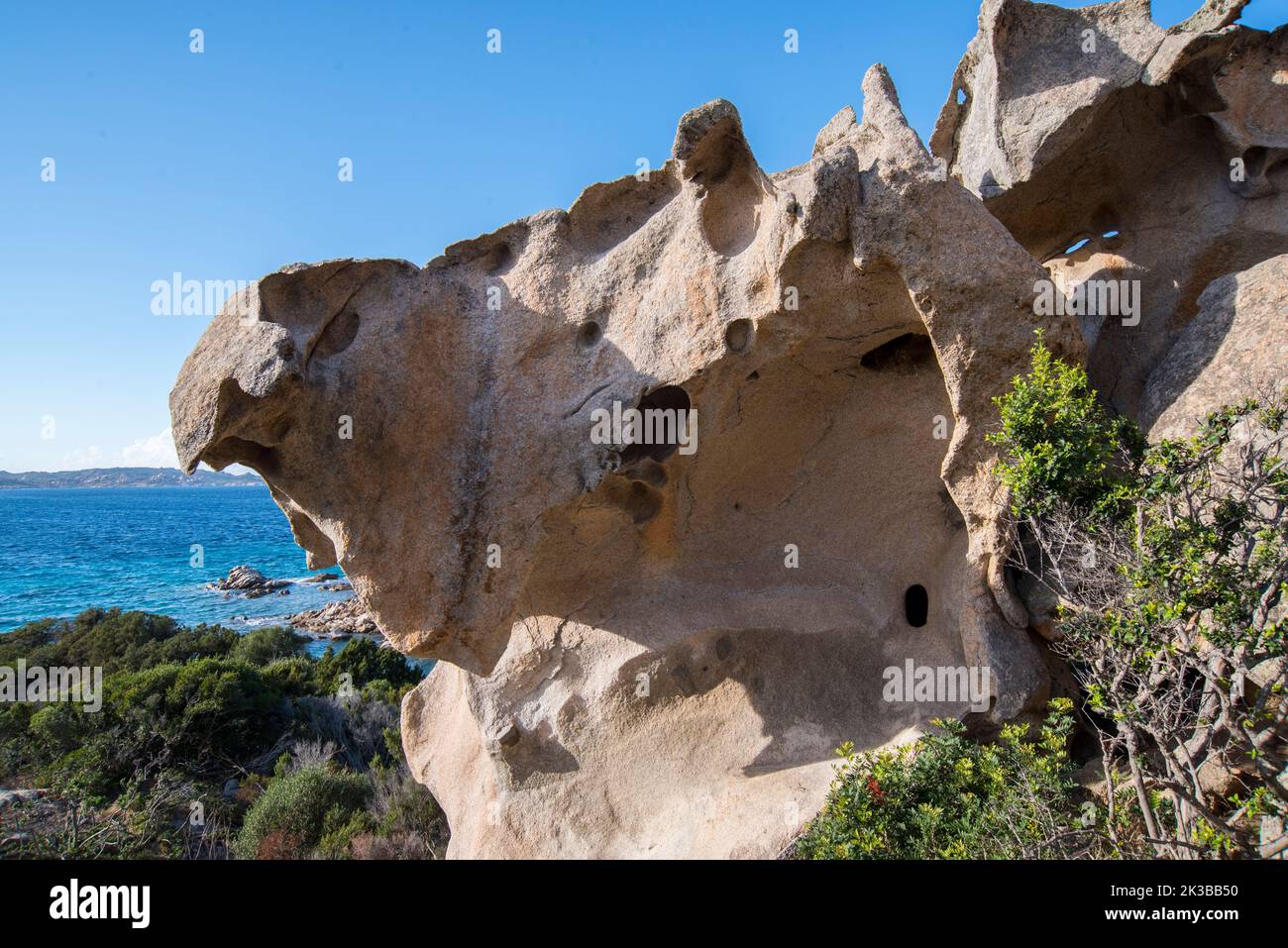 Costa selvaggia della Sardegna, isola Caprera Stock Photo