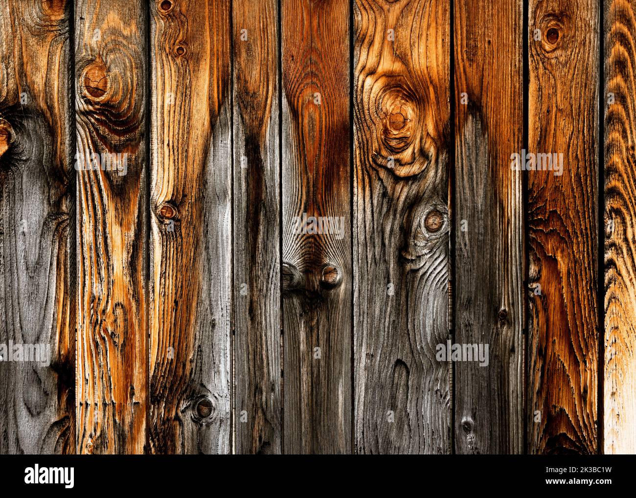 Rustic wood planks background for design. Dark hardwood weathered