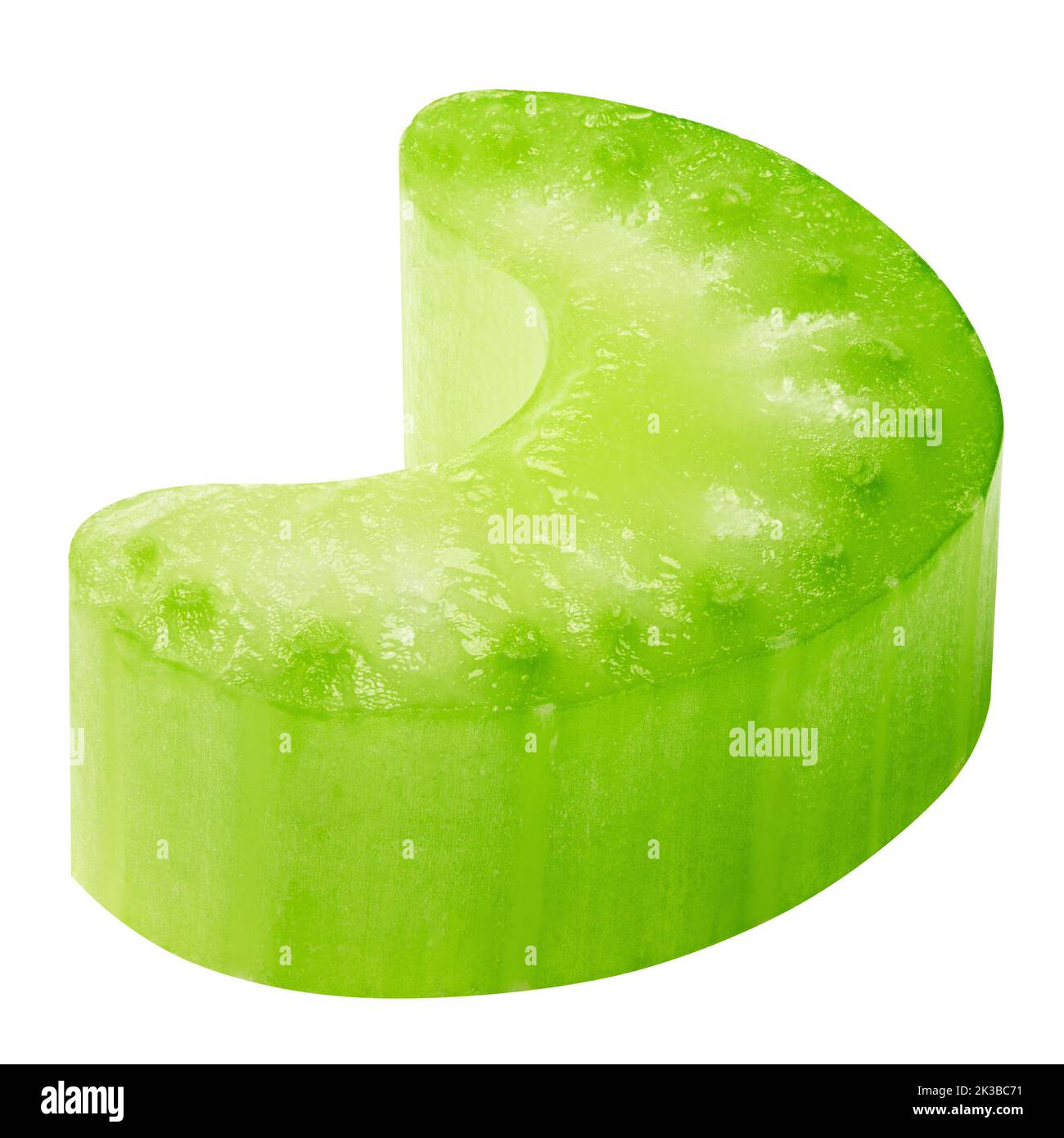 celery slice isolated on white background, clipping path, full depth of ...