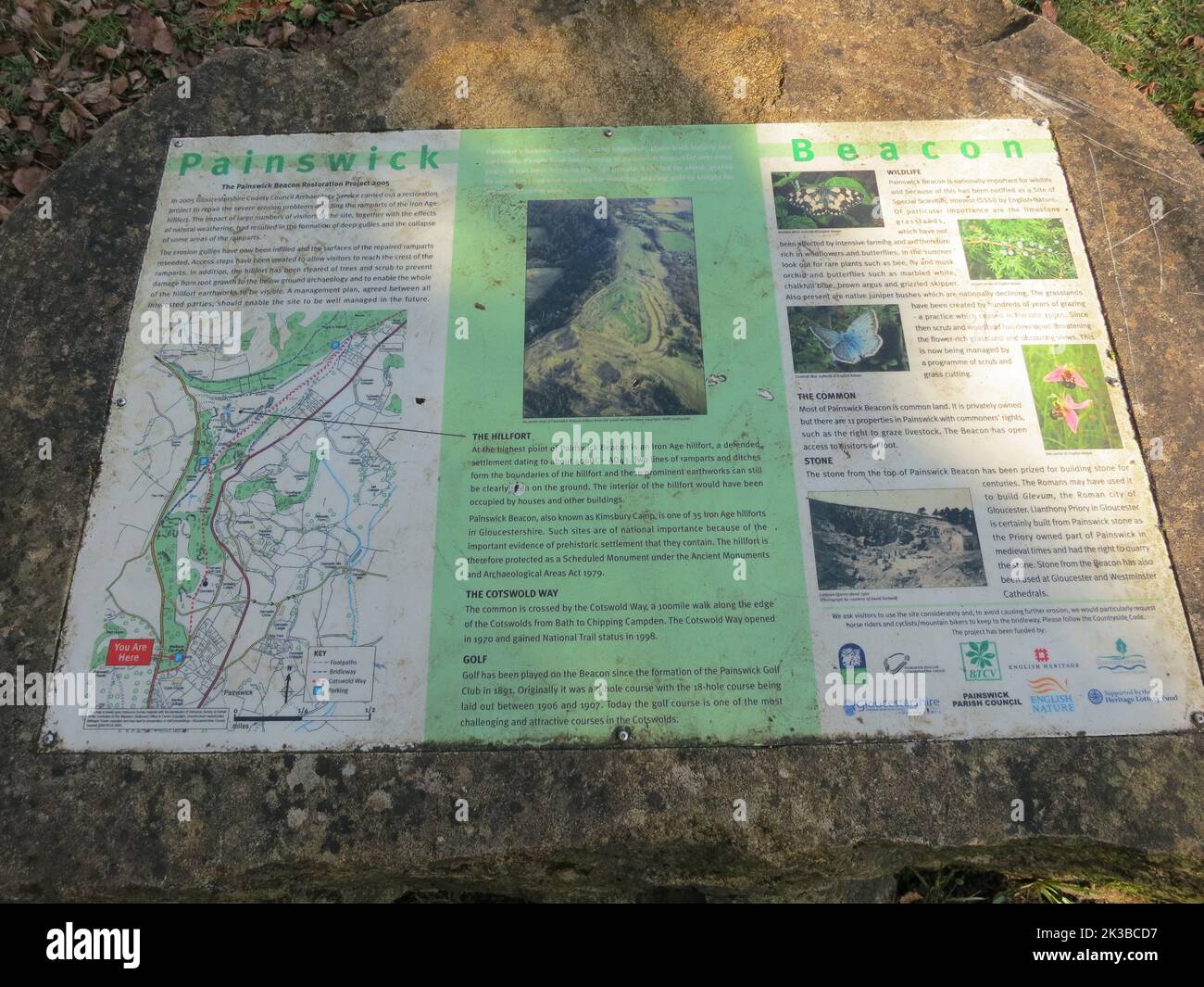 Cotswold Way long distance footpath National Trail. The Cotswolds AONB