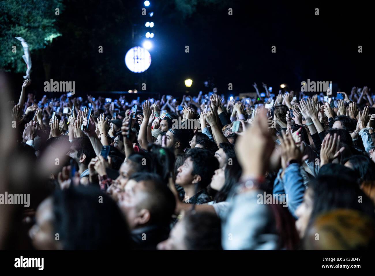 New York, USA. 25th Sep, 2021. Audience reacts at Global Citizen