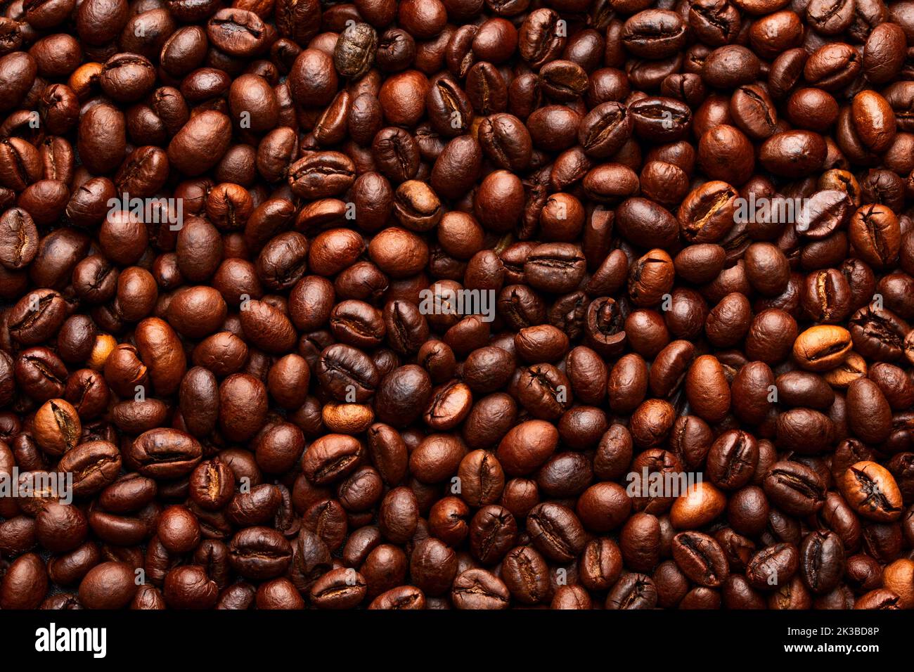 coffee beans background, full depth of field Stock Photo