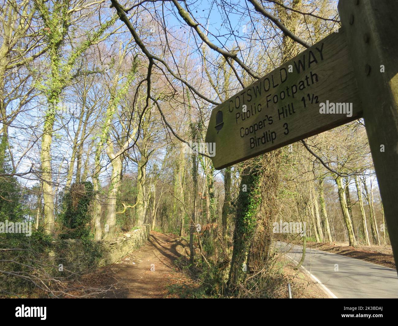 Cotswold Way long distance footpath National Trail. The Cotswolds AONB