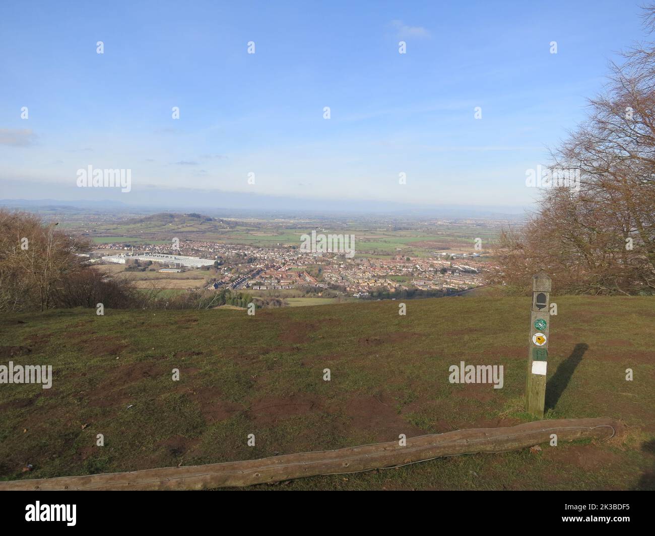 Cotswold Way long distance footpath National Trail. The Cotswolds AONB. South west England. UK