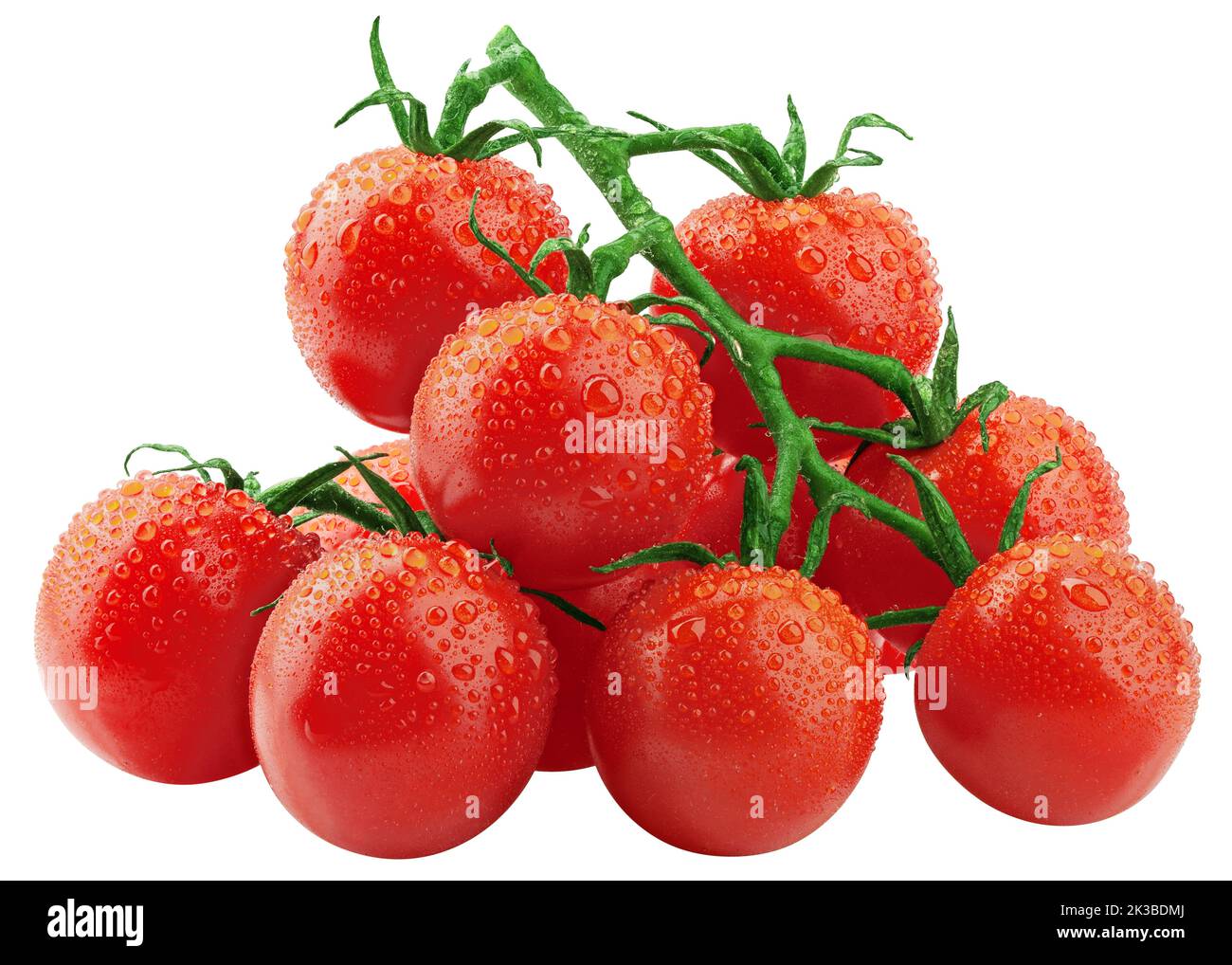 tomato cherry isolated on white background, clipping path, full depth of field Stock Photo