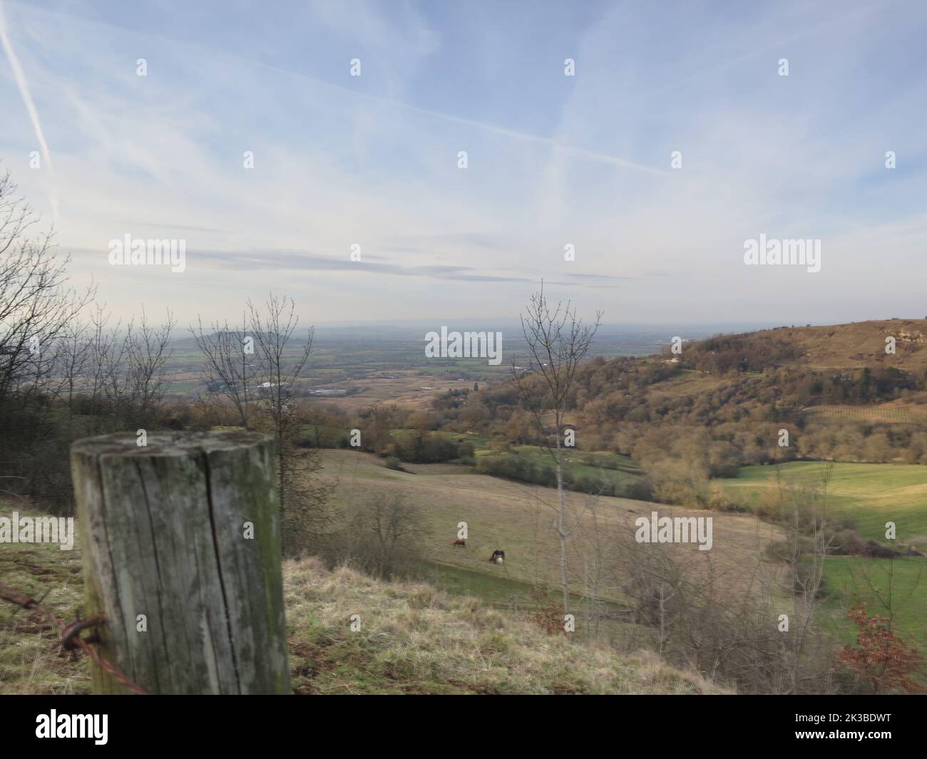 Cotswold Way long distance footpath National Trail. The Cotswolds AONB. South west England. UK